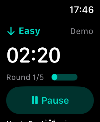 Sokuho demo: easy section, 02:30 remaining, round 1 of 5.