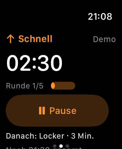 Sokuho zeigt den Countdown für den schnellen Abschnitt.