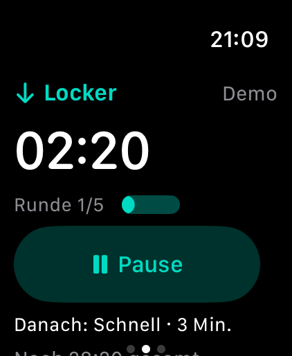 Sokuho zeigt den Countdown für den lockeren Abschnitt.