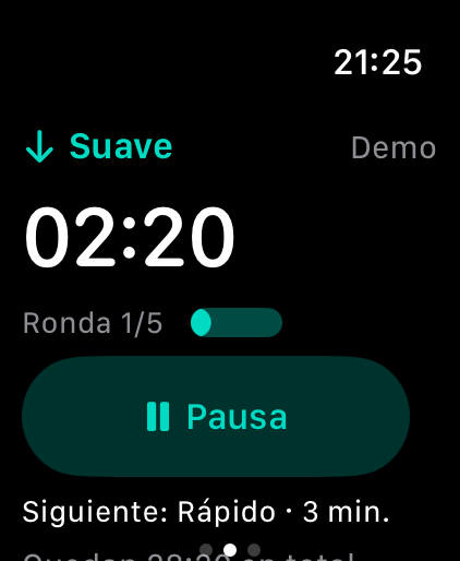 Sokuho muestra la cuenta atrás para el intervalo suave.