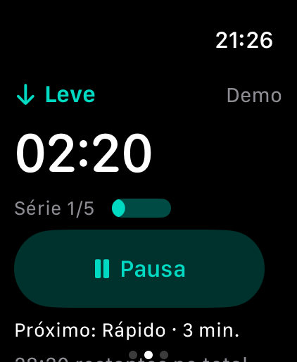 O Sokuho mostra a contagem regressiva para o intervalo leve.