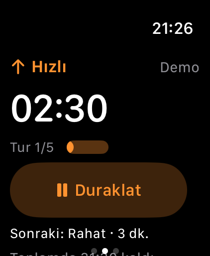 Sokuho, tempolu aralığın geri sayımını gösterir.